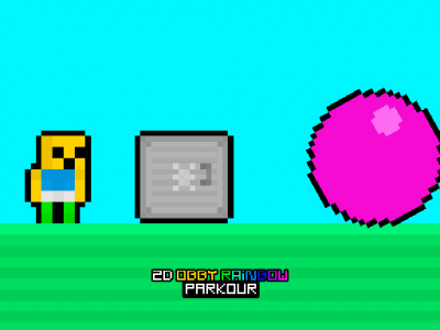 2D Obby Rainbow Parkour background